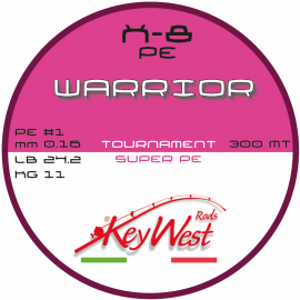 Key West Warrior Tournament Super PE #1 0.16mm 300mt X-8 Multicolor